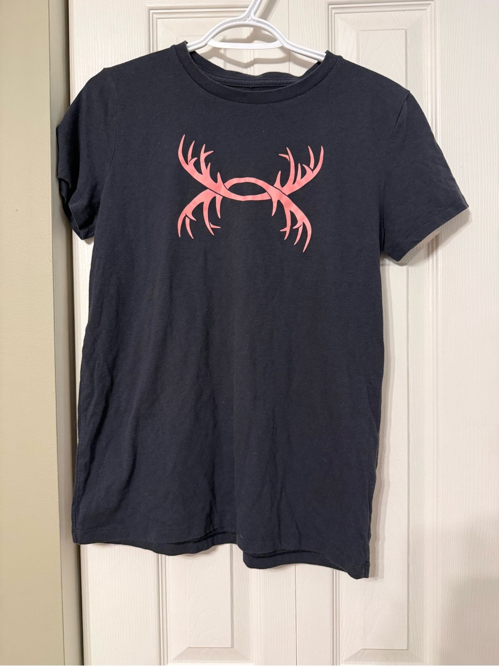 Under Armour Black Tee with Pink Logo
